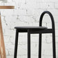 Contemporary Armless Dining Stools Solid Wood Bar Stools with Footrest