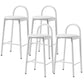 Contemporary Armless Dining Stools Solid Wood Bar Stools with Footrest