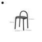Contemporary Armless Dining Stools Solid Wood Bar Stools with Footrest