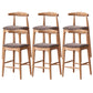 Industrial Fabric Counter & Bar Stools Ash Wood Indoor Stools Brown 6 Piece Set Counter Stool(26"H) Clearhalo 'Bar Furniture' 'Bar Stools' 'bar_stools' 'furn' 'furn_bar_stools' 'Furniture' 'Kitchen & Dining Furniture' 6748094