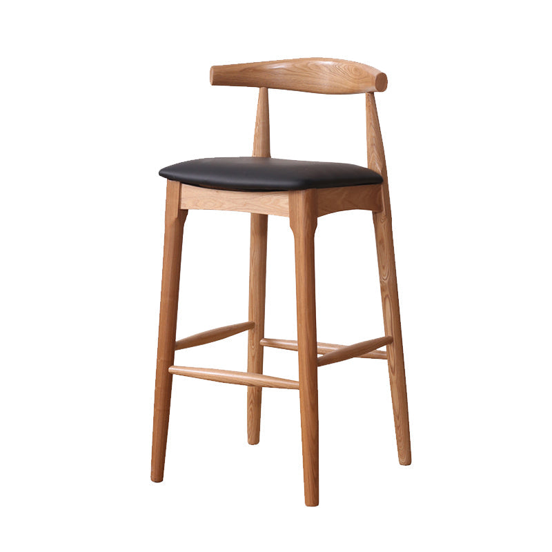 Industrial Fabric Counter & Bar Stools Ash Wood Indoor Stools Brown 1 Piece Bar Stool(30"H) Clearhalo 'Bar Furniture' 'Bar Stools' 'bar_stools' 'furn' 'furn_bar_stools' 'Furniture' 'Kitchen & Dining Furniture' 6748098