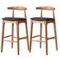 Industrial Fabric Counter & Bar Stools Ash Wood Indoor Stools Brown 2 Piece Set Bar Stool(30"H) Clearhalo 'Bar Furniture' 'Bar Stools' 'bar_stools' 'furn' 'furn_bar_stools' 'Furniture' 'Kitchen & Dining Furniture' 6748099