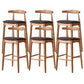 Industrial Fabric Counter & Bar Stools Ash Wood Indoor Stools Brown 6 Piece Set Bar Stool(30"H) Clearhalo 'Bar Furniture' 'Bar Stools' 'bar_stools' 'furn' 'furn_bar_stools' 'Furniture' 'Kitchen & Dining Furniture' 6748104