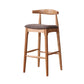 Industrial Fabric Counter & Bar Stools Ash Wood Indoor Stools Brown 1 Piece Bar Stool(28"H) Clearhalo 'Bar Furniture' 'Bar Stools' 'bar_stools' 'furn' 'furn_bar_stools' 'Furniture' 'Kitchen & Dining Furniture' 6748107