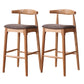 Industrial Fabric Counter & Bar Stools Ash Wood Indoor Stools Brown 2 Piece Set Bar Stool(28"H) Clearhalo 'Bar Furniture' 'Bar Stools' 'bar_stools' 'furn' 'furn_bar_stools' 'Furniture' 'Kitchen & Dining Furniture' 6748108