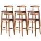Industrial Fabric Counter & Bar Stools Ash Wood Indoor Stools Brown 6 Piece Set Bar Stool(28"H) Clearhalo 'Bar Furniture' 'Bar Stools' 'bar_stools' 'furn' 'furn_bar_stools' 'Furniture' 'Kitchen & Dining Furniture' 6748110