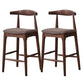 Industrial Fabric Counter & Bar Stools Ash Wood Indoor Stools Walnut 2 Piece Set Counter Stool(26"H) Clearhalo 'Bar Furniture' 'Bar Stools' 'bar_stools' 'furn' 'furn_bar_stools' 'Furniture' 'Kitchen & Dining Furniture' 6748113