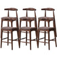 Industrial Fabric Counter & Bar Stools Ash Wood Indoor Stools Walnut 6 Piece Set Counter Stool(26"H) Clearhalo 'Bar Furniture' 'Bar Stools' 'bar_stools' 'furn' 'furn_bar_stools' 'Furniture' 'Kitchen & Dining Furniture' 6748115