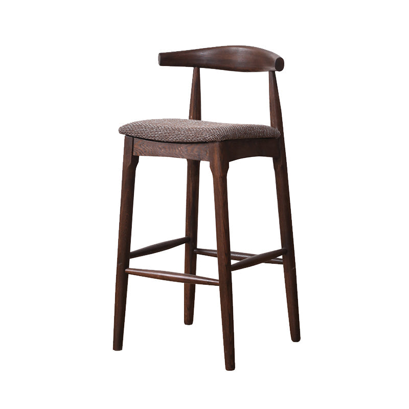 Industrial Fabric Counter & Bar Stools Ash Wood Indoor Stools Walnut 1 Piece Clearhalo 'Bar Furniture' 'Bar Stools' 'bar_stools' 'furn' 'furn_bar_stools' 'Furniture' 'Kitchen & Dining Furniture' 6748117