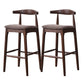 Industrial Fabric Counter & Bar Stools Ash Wood Indoor Stools Walnut 2 Piece Set Clearhalo 'Bar Furniture' 'Bar Stools' 'bar_stools' 'furn' 'furn_bar_stools' 'Furniture' 'Kitchen & Dining Furniture' 6748118