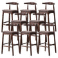 Industrial Fabric Counter & Bar Stools Ash Wood Indoor Stools Walnut 8 Piece Set Clearhalo 'Bar Furniture' 'Bar Stools' 'bar_stools' 'furn' 'furn_bar_stools' 'Furniture' 'Kitchen & Dining Furniture' 6748121
