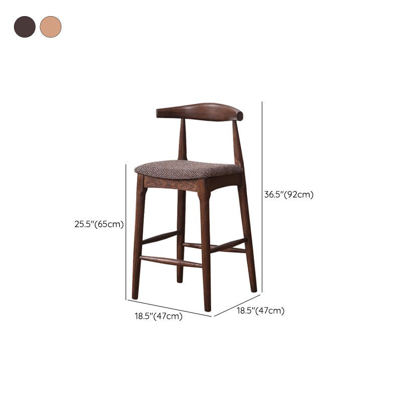 Industrial Fabric Counter & Bar Stools Ash Wood Indoor Stools Clearhalo 'Bar Furniture' 'Bar Stools' 'bar_stools' 'furn' 'furn_bar_stools' 'Furniture' 'Kitchen & Dining Furniture' 6748122