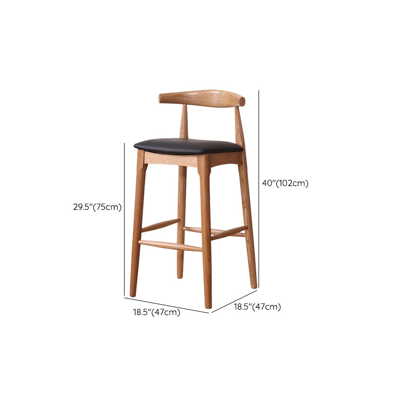 Industrial Fabric Counter & Bar Stools Ash Wood Indoor Stools Clearhalo 'Bar Furniture' 'Bar Stools' 'bar_stools' 'furn' 'furn_bar_stools' 'Furniture' 'Kitchen & Dining Furniture' 6748124