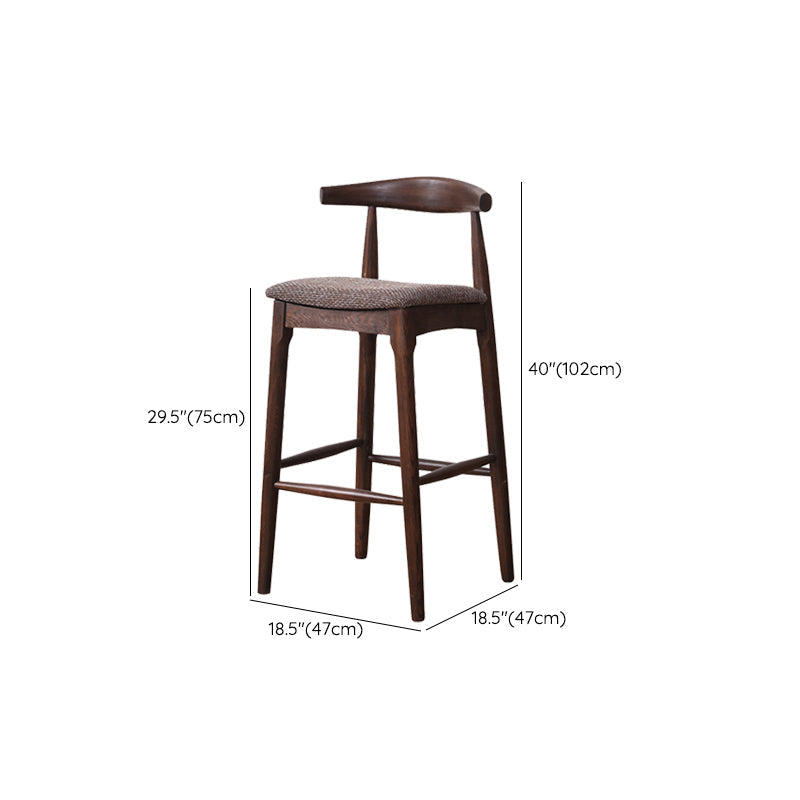 Industrial Fabric Counter & Bar Stools Ash Wood Indoor Stools Clearhalo 'Bar Furniture' 'Bar Stools' 'bar_stools' 'furn' 'furn_bar_stools' 'Furniture' 'Kitchen & Dining Furniture' 6748125