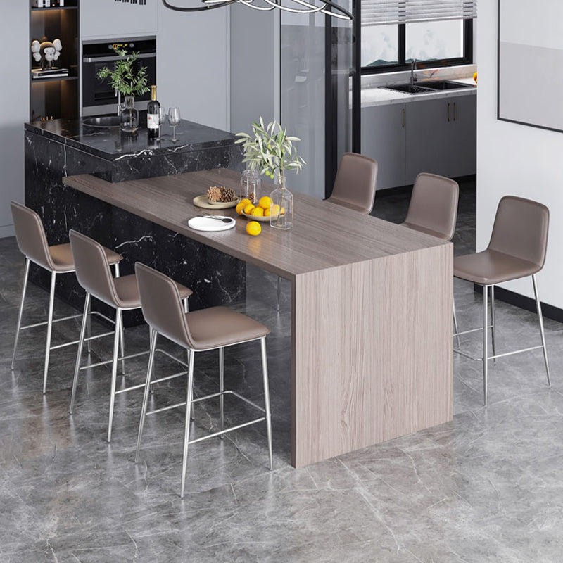 Industrial Bar Stool Leather Backrest Counter Stool for Bristol With Metal Legs Clearhalo 'Bar Furniture' 'Bar Stools' 'bar_stools' 'furn' 'furn_bar_stools' 'Furniture' 'Kitchen & Dining Furniture' 6748129