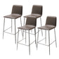 Industrial Bar Stool Leather Backrest Counter Stool for Bristol With Metal Legs 4 Piece Set Counter Stool(26"H) Clearhalo 'Bar Furniture' 'Bar Stools' 'bar_stools' 'furn' 'furn_bar_stools' 'Furniture' 'Kitchen & Dining Furniture' 6748131