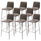 Industrial Bar Stool Leather Backrest Counter Stool for Bristol With Metal Legs 8 Piece Set Bar Stool(30"H) Clearhalo 'Bar Furniture' 'Bar Stools' 'bar_stools' 'furn' 'furn_bar_stools' 'Furniture' 'Kitchen & Dining Furniture' 6748144