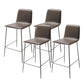 Industrial Bar Stool Leather Backrest Counter Stool for Bristol With Metal Legs 4 Piece Set Short Stool(22"H) Clearhalo 'Bar Furniture' 'Bar Stools' 'bar_stools' 'furn' 'furn_bar_stools' 'Furniture' 'Kitchen & Dining Furniture' 6748149