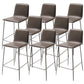 Industrial Bar Stool Leather Backrest Counter Stool for Bristol With Metal Legs 8 Piece Set Short Stool(22"H) Clearhalo 'Bar Furniture' 'Bar Stools' 'bar_stools' 'furn' 'furn_bar_stools' 'Furniture' 'Kitchen & Dining Furniture' 6748151