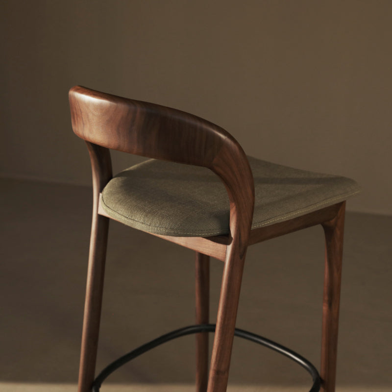 Tabourets de comptoir et de bar en tissu vert