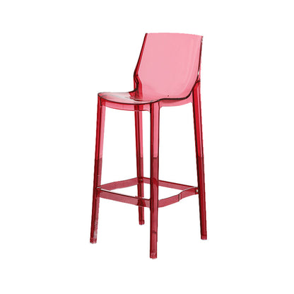 Industrial Bar Stool Acrylic Backrest Counter Stool for Living Room
