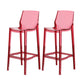 Industrial Bar Stool Acrylic Backrest Counter Stool for Living Room