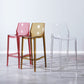 Industrial Bar Stool Acrylic Backrest Counter Stool for Living Room
