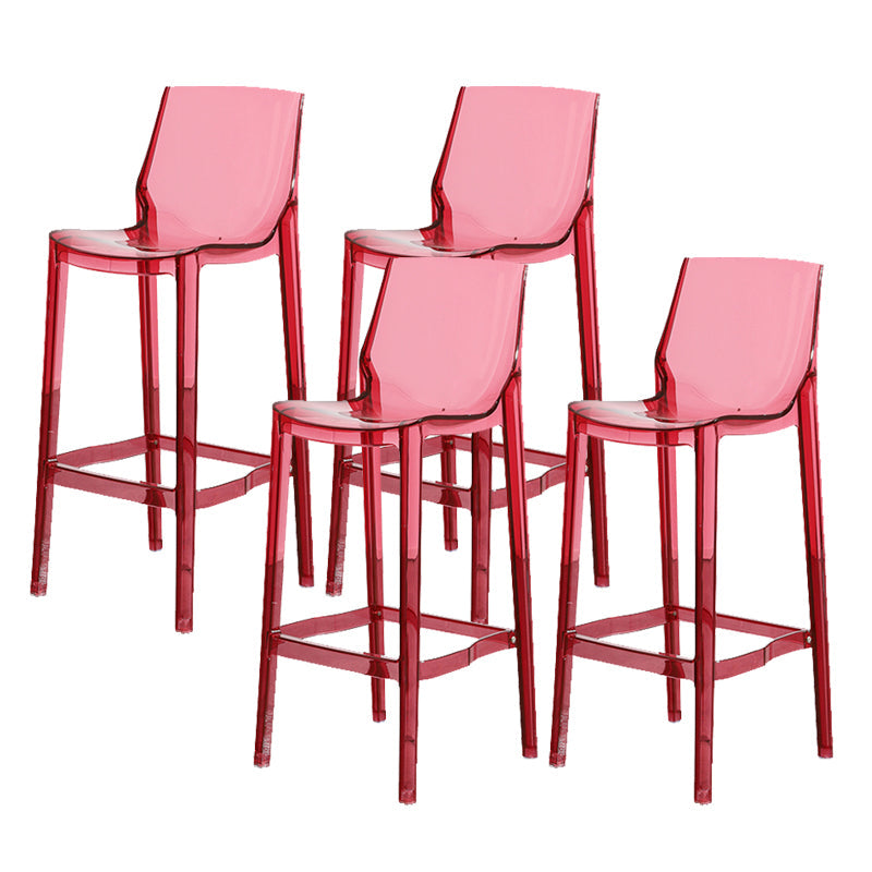 Industrial Bar Stool Acrylic Backrest Counter Stool for Living Room