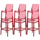 Industrial Bar Stool Acrylic Backrest Counter Stool for Living Room