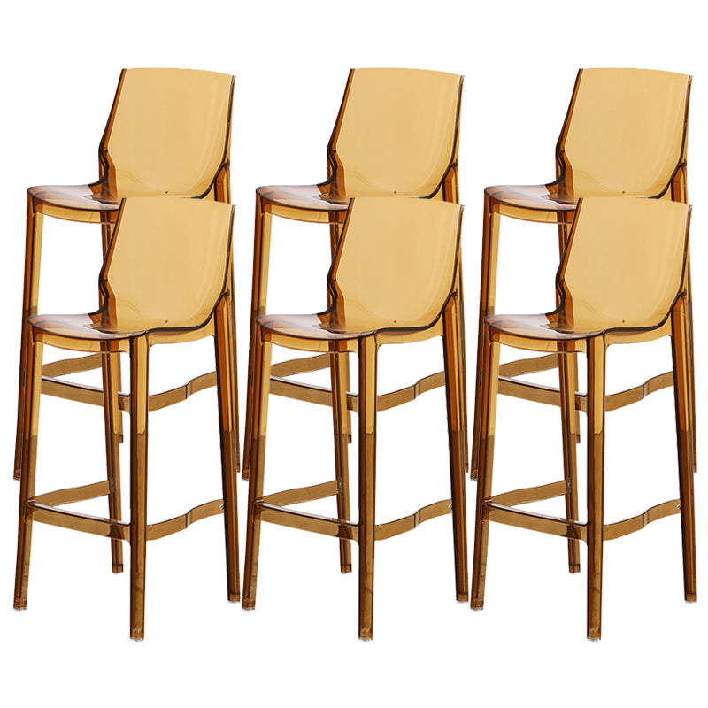 Industrial Bar Stool Acrylic Backrest Counter Stool for Living Room