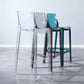 Industrial Bar Stool Acrylic Backrest Counter Stool for Living Room