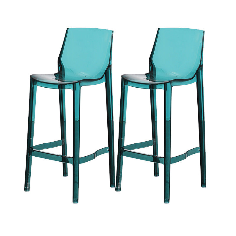 Industrial Bar Stool Acrylic Backrest Counter Stool for Living Room