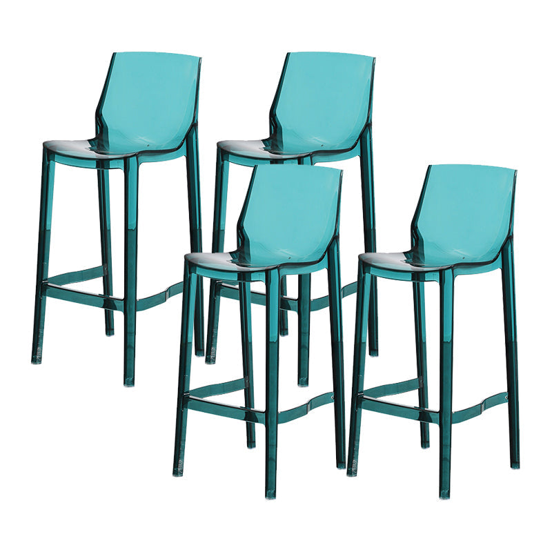 Industrial Bar Stool Acrylic Backrest Counter Stool for Living Room