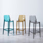 Industrial Bar Stool Acrylic Backrest Counter Stool for Living Room