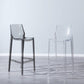 Industrial Bar Stool Acrylic Backrest Counter Stool for Living Room