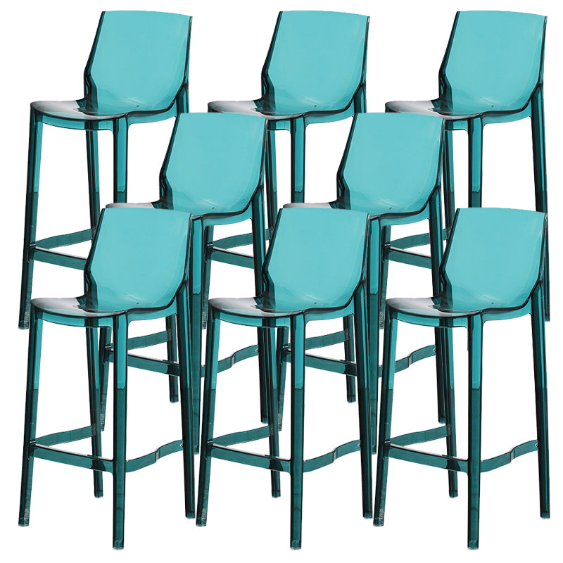 Industrial Bar Stool Acrylic Backrest Counter Stool for Living Room