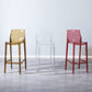 Industrial Bar Stool Acrylic Backrest Counter Stool for Living Room