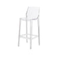 Industrial Bar Stool Acrylic Backrest Counter Stool for Living Room