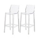 Industrial Bar Stool Acrylic Backrest Counter Stool for Living Room