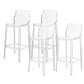 Industrial Bar Stool Acrylic Backrest Counter Stool for Living Room