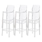 Industrial Bar Stool Acrylic Backrest Counter Stool for Living Room