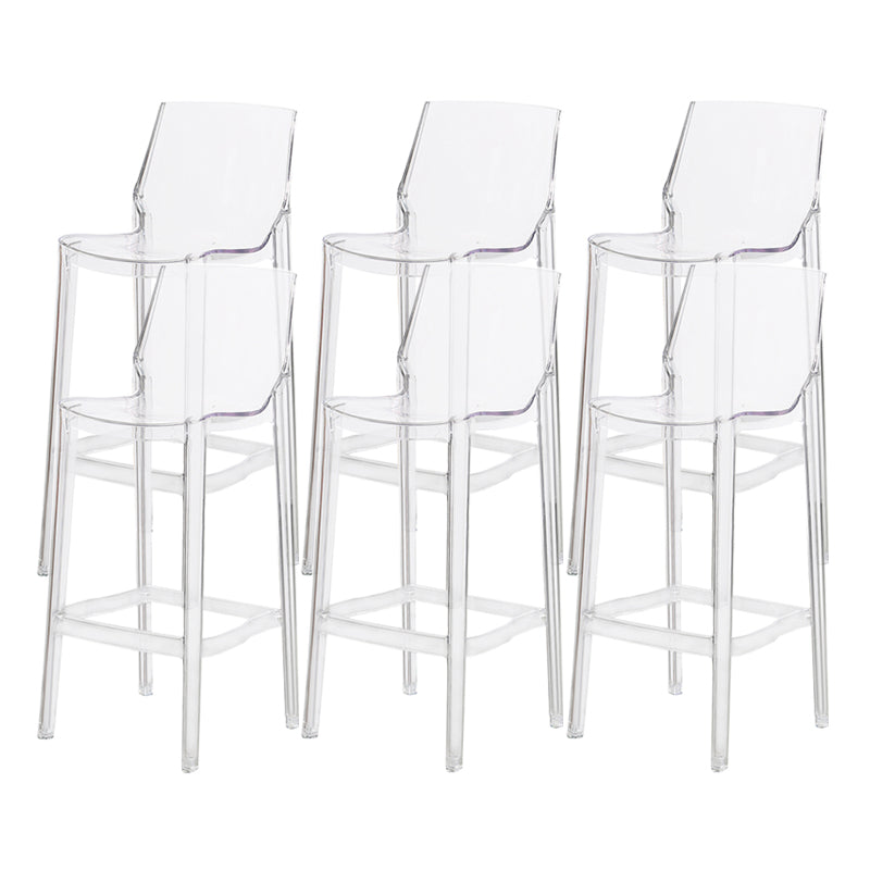 Industrial Bar Stool Acrylic Backrest Counter Stool for Living Room