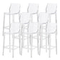 Industrial Bar Stool Acrylic Backrest Counter Stool for Living Room