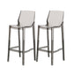 Industrial Bar Stool Acrylic Backrest Counter Stool for Living Room