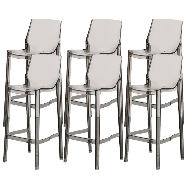Industrial Bar Stool Acrylic Backrest Counter Stool for Living Room