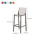 Industrial Bar Stool Acrylic Backrest Counter Stool for Living Room