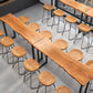 Metal Double Pedestal Bar Dining Table Industrial Rectangle Bar Height Table Clearhalo 'Bar Furniture' 'Bar Tables' 'bar_tables' 'furn' 'furn_bar_tables' 'Furniture' 'Kitchen & Dining Furniture' 6748313