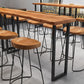 Metal Double Pedestal Bar Dining Table Industrial Rectangle Bar Height Table Clearhalo 'Bar Furniture' 'Bar Tables' 'bar_tables' 'furn' 'furn_bar_tables' 'Furniture' 'Kitchen & Dining Furniture' 6748318