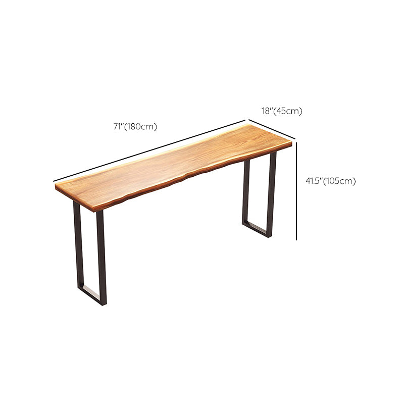 Metal Double Pedestal Bar Dining Table Industrial Rectangle Bar Height Table Clearhalo 'Bar Furniture' 'Bar Tables' 'bar_tables' 'furn' 'furn_bar_tables' 'Furniture' 'Kitchen & Dining Furniture' 6748324
