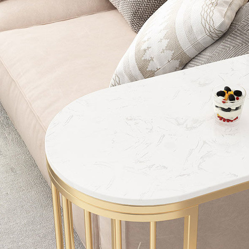 Industrial Faux Marble Bar Dining Table Double Pedestal Bar Table with Wine Glass Holders